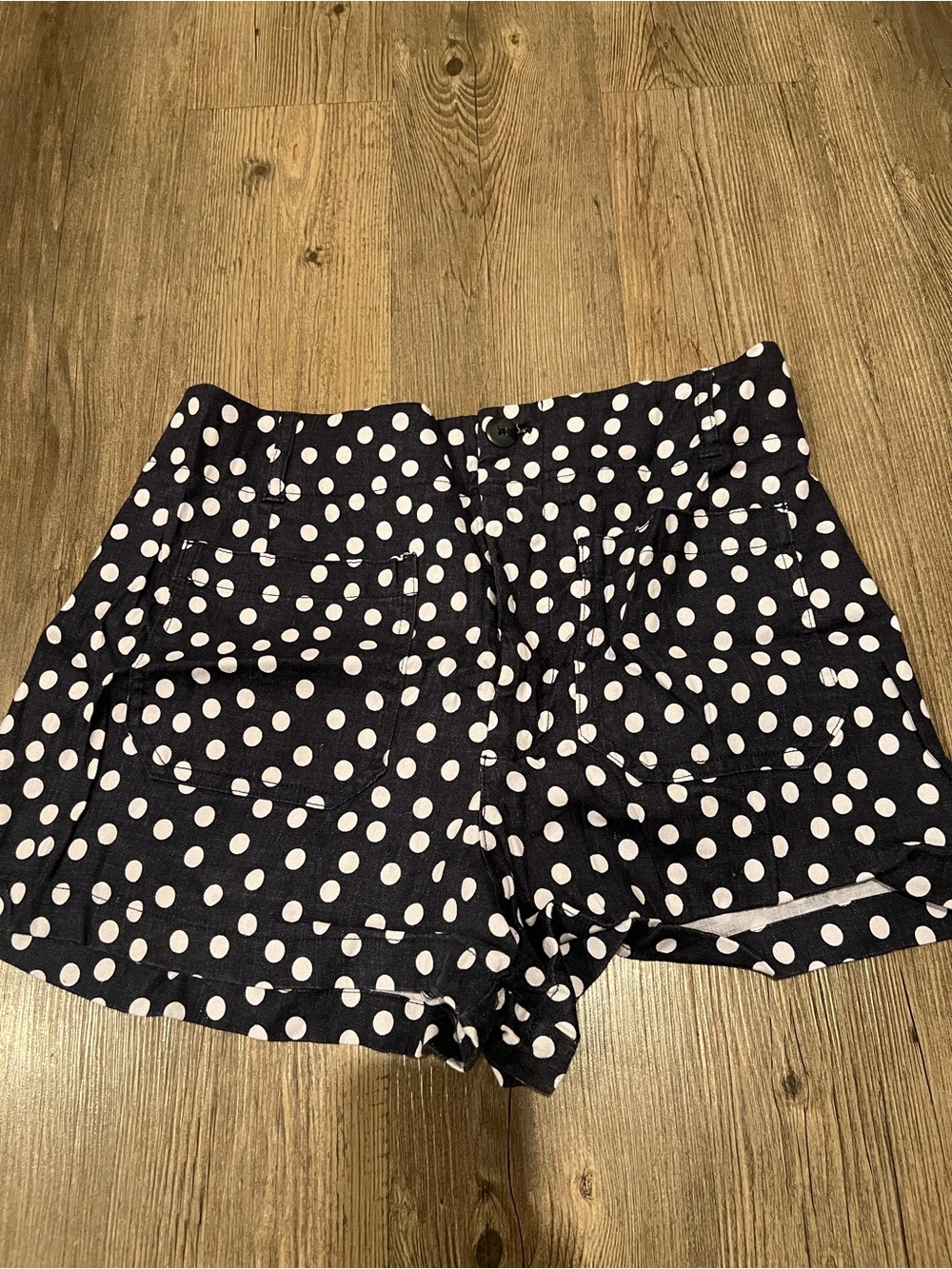 Maeve by Anthropologie Collette Black and White Polka Dot Shorts Size 32